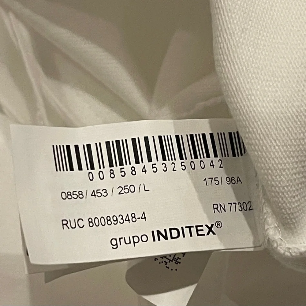 Zara White Combination Tie Top Medium NWT